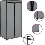Kleiderschrank Grau 75&times;50&times;160 Cm Vidaxl