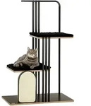 Pawhut - Kratzbaum 128 Cm Katzenbaum Mit Kissen Kletterbaum Mit Kratzbrett,