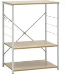 Mikrowellenregal Wei&szlig; Eiche 60&times;39,6&times;79,5 Cm Holzwerkstoff Vidaxl
