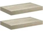 Schwebende Wandregale 2 Stk. Eichefarben 40x23x3,8cm Mdf Vidaxl