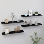 Wandregale 4 Stk. Schwarz 60x9x3 Cm Vidaxl