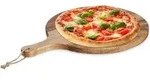 Relaxdays Pizzabrett, Rundes Schneidebrett Aus Akazienholz, &Oslash; 35,5 Cm, Pizzateller