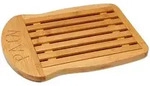Schneidebrett Mit Kr&uuml;mmelfach, Bambus, 34 X 26 X 2 Cm