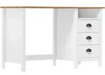 Schreibtisch Hill Mit 3 Schubladen 120x50x74 Cm Kiefernholz Vidaxl