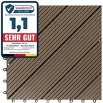 Floordirekt - Wpc-terrassenfliese Classic Dunkelbraun 30 X 30 Cm