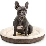 Lionto - Rundes Hundebett Hundekissen Hundesofa Katzenbett Donut (m) 65 Cm, Braun