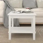 Couchtisch Wei&szlig; 50x50x45 Cm Massivholz Kiefer - Vidaxl