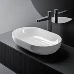 Bernstein - Aufsatzwaschbecken O-540 Mineralguss Wei&szlig; Hochglanz 54x34x10,5cm...