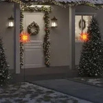 Led-weihnachtsstern Mit Erdspie&szlig; Faltbar Rot 57 Cm Vidaxl