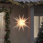 Led-weihnachtsstern Faltbar Wei&szlig; 100 Cm Vidaxl