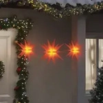 Led-weihnachtssterne 3 Stk. Faltbar Rot Vidaxl