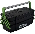 Werkzeugkiste 48x24x21 Cm Kunststoff Griffe Klappbar Aus Stahl Werkzeugkasten Toolbox