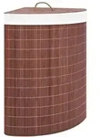 Eck-w&auml;schekorb Bambus Braun 60 L Vidaxl