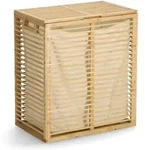 Zeller - Verschlie&szlig;barer W&auml;schekorb Aus Bambus, 53,5 X 33 X 61 Cm