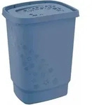 Rotho - W&auml;schesammler Flowers, 55 L Horizon Blue W&auml;schebeh&auml;lter