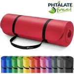 Tresko&reg; Yogamatte Fitnessmatte Gymnastikmatte Pilates 185x60x1,0cm Rot