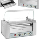 Royal Catering - Hot Dog Grill 2 Zonen Edelstahl Rollengrill W&uuml;rstchengrill 7 Rollen