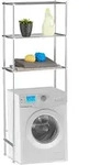Berbauregal Waschmaschine, Wc-regal Mit 3 Ablagen, Waschmaschinenregal Chrom, Hbt: