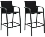 Garten-barst&uuml;hle 2 Stk. Schwarz Textilene - Vidaxl
