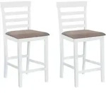Vidaxl Bar Stools 2 Pcs White Fabric