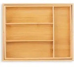 Besteckkasten Ausziehbar, Bambus, Hbt: 5 X 29-47,5 X 35,5 Cm, 4-6 F&auml;cher,