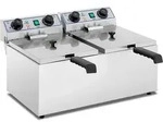 Royal Catering - Doppel-fritteuse Frit&radic;&part;se Edelstahl Kapazit&auml;t 2 X 13l...