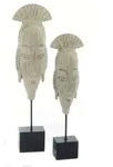 Dekofigur Maske 34 Cm Wei&szlig; Schwarz Tischdekoration - Trendline