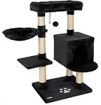 Lionto Kratzbaum 93 Cm Mit H&ouml;hle, Liegemulde, Spielball & Sisalst&auml;mmen, Kompakter