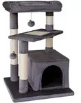 Lionto Katzenkratzbaum 75 Cm Mit H&ouml;hle, Liegebett & Sisalfl&auml;che, Kompakt & Stabil,