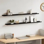 Wandregale 2 Stk. Schwarz 115x9x3 Cm Vidaxl