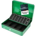 Hmf - 4215 Geldkassette Mit Euro-m&uuml;nzz&auml;hlbrett, 30,5 X 24 X 8,5 Cm, Gr&uuml;n