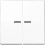 Jung Home Taster 2fach, Mit Lichtleiter, Duroplast, Serie A, Alpinwei&szlig; Bt A 17102 Ww