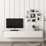 [en.casa] - Fernsehschrank Vihti 180x31x29,5cm Wei&szlig;