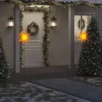 Led-weihnachtsstern Mit Erdspie&szlig; Faltbar Gelb 57 Cm Vidaxl