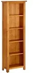 Vidaxl - B&uuml;cherregal 5 F&auml;cher 45x22x140 Cm Massivholz Eiche