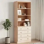 Vidaxl - B&uuml;cherregal Mit Schubladen Alta 77x35x186,5cm Massivholz Kiefer