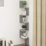 Wand-eckregal Grau Sonoma 20x20x127,5 Cm Holzwerkstoff Vidaxl