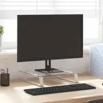 Monitorst&auml;nder Wei&szlig; 40x35x8 Cm Hartglas Und Metall Vidaxl