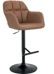 Clp - Barhocker Natoma Kunstleder Hellbraun Metall Matt Schwarz