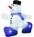 Led Acryl Figur Weihnachten Au&szlig;en Innen Schneemann Santa Eisb&auml;r Pinguin Teddy