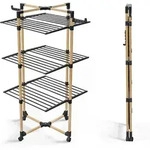 Vounot&reg; Vounot Tendedero De Pie De Torre 3 Niveles 69x136x69 Cm, Negro