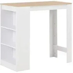Bartisch Mit Regal Wei&szlig; 110x50x103 Cm - Vidaxl