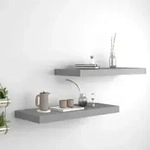 Schwebende Wandregale 2 Stk. Grau 60x23,5x3,8cm Mdf Vidaxl