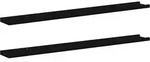 Wandregale 2 Stk. Schwarz 100x9x3 Cm Vidaxl