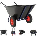 2-rad Schubkarre Xxl 290 L 300 Kg Gartenschubkarre Hofkarre Schiebkarre Luftrad