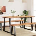 Esstisch Baumkante 160x80x75 Cm Massivholz Akazie - Vidaxl