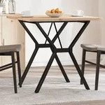 Vidaxl - Esstisch Y-gestell 80x80x75,5 Cm Massivholz Kiefer & Gusseisen
