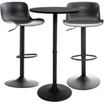 2er Bartisch Set Medora Schwarz
