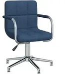 Esszimmerstuhl Drehbar Blau Stoff Vidaxl