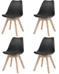 Esszimmerst&uuml;hle 4 Stk. Schwarz Kunststoff Vidaxl